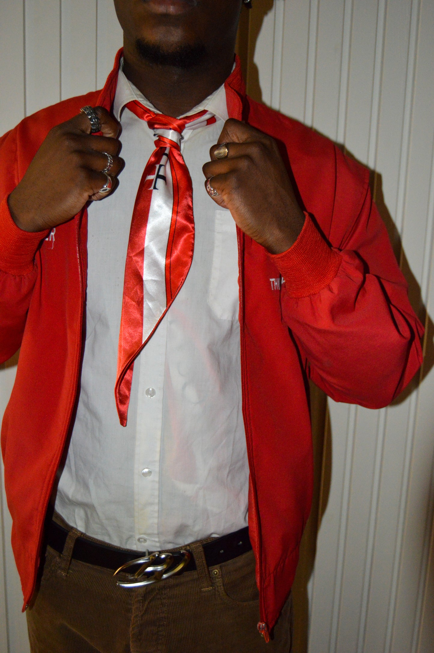 Red Twilly Scarf
