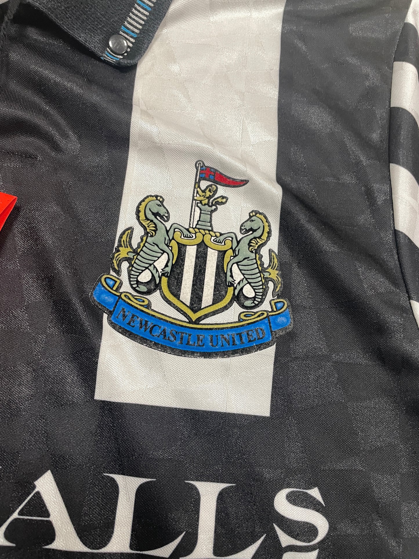 Newcastle United football 1990-1991 retro jersey