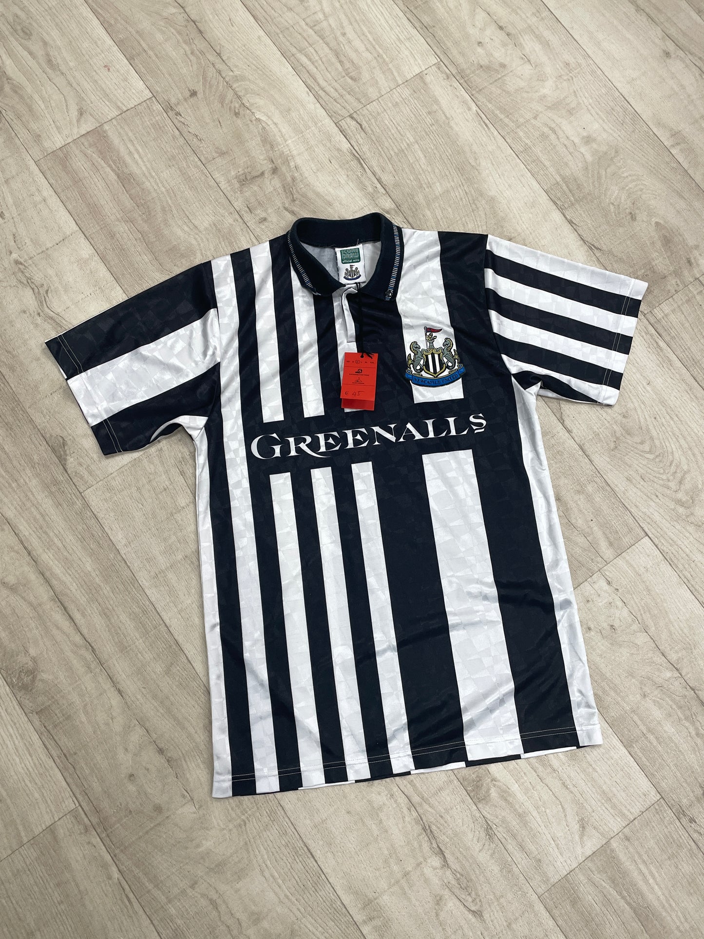Newcastle United football 1990-1991 retro jersey
