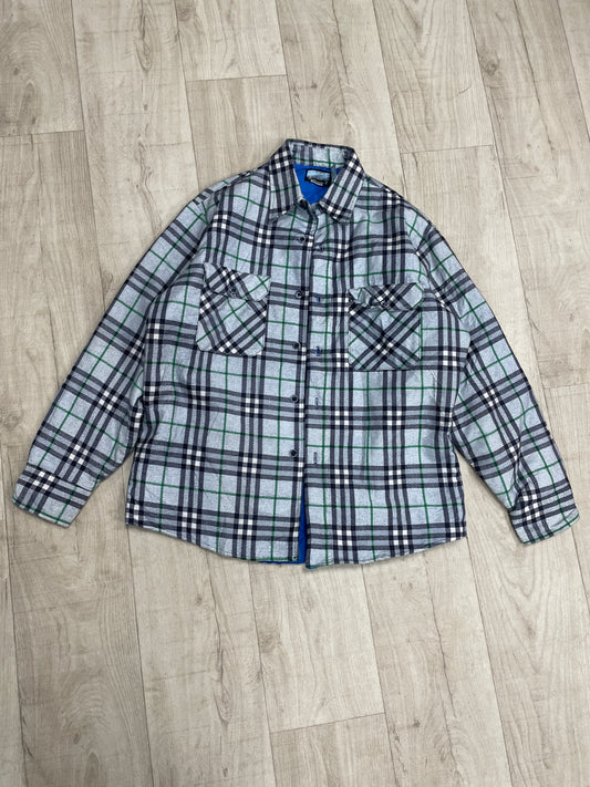 Vintage Fieldmaster Grey and Blue Quilted Flannel