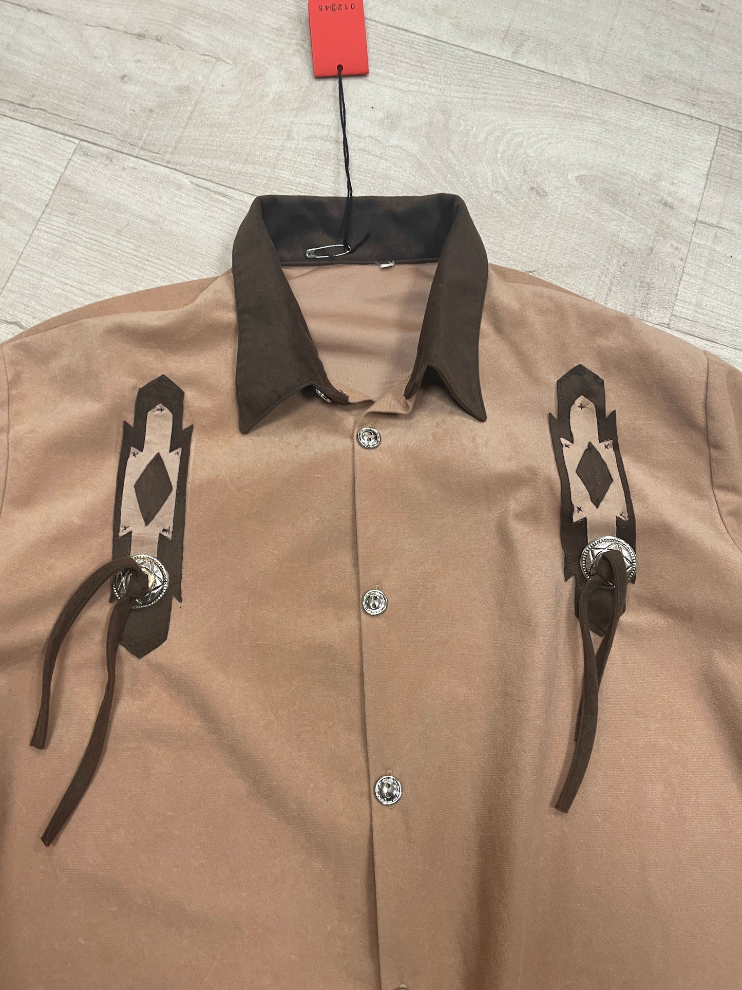 Suede button up shirt