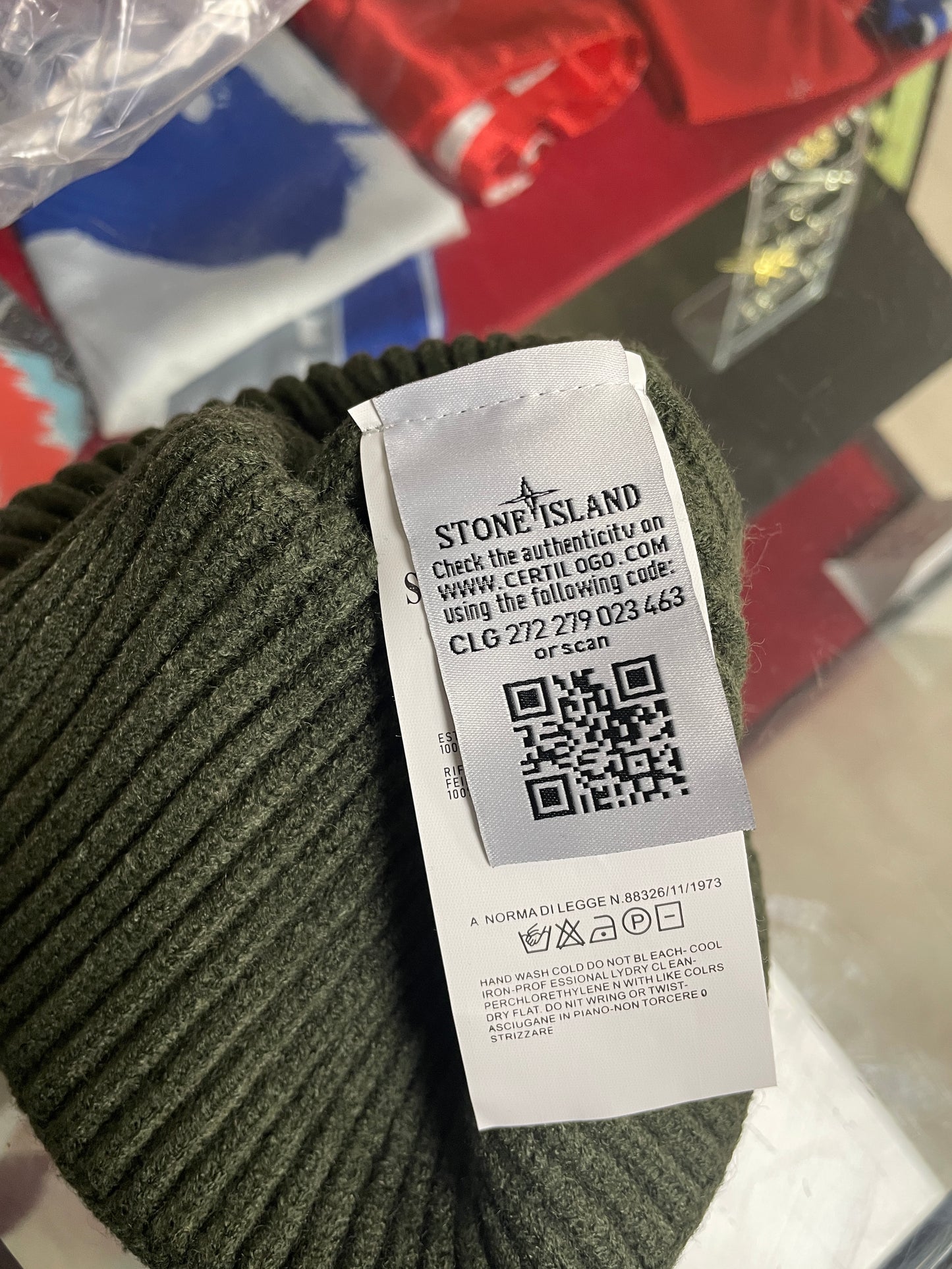 Stone Island "Compass Patch" beanie